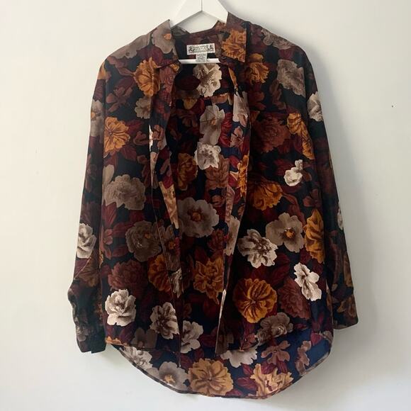 Whistles Vintage Silk Floral Button Down - Picture 8 of 9
